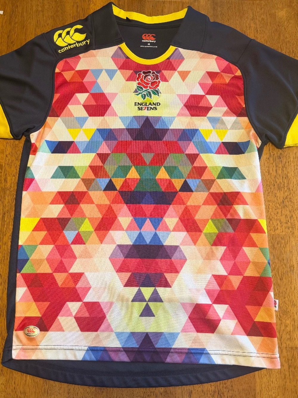 Canterbury England Sevens Rugby jersey 2013-2014 Men's Medium multicolor